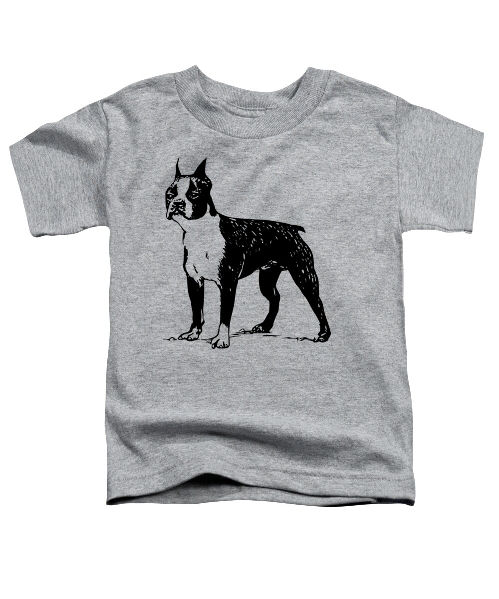 Boston Terrier Toddler T-Shirt featuring the mixed media Boston Terrier by Movie Poster Prints