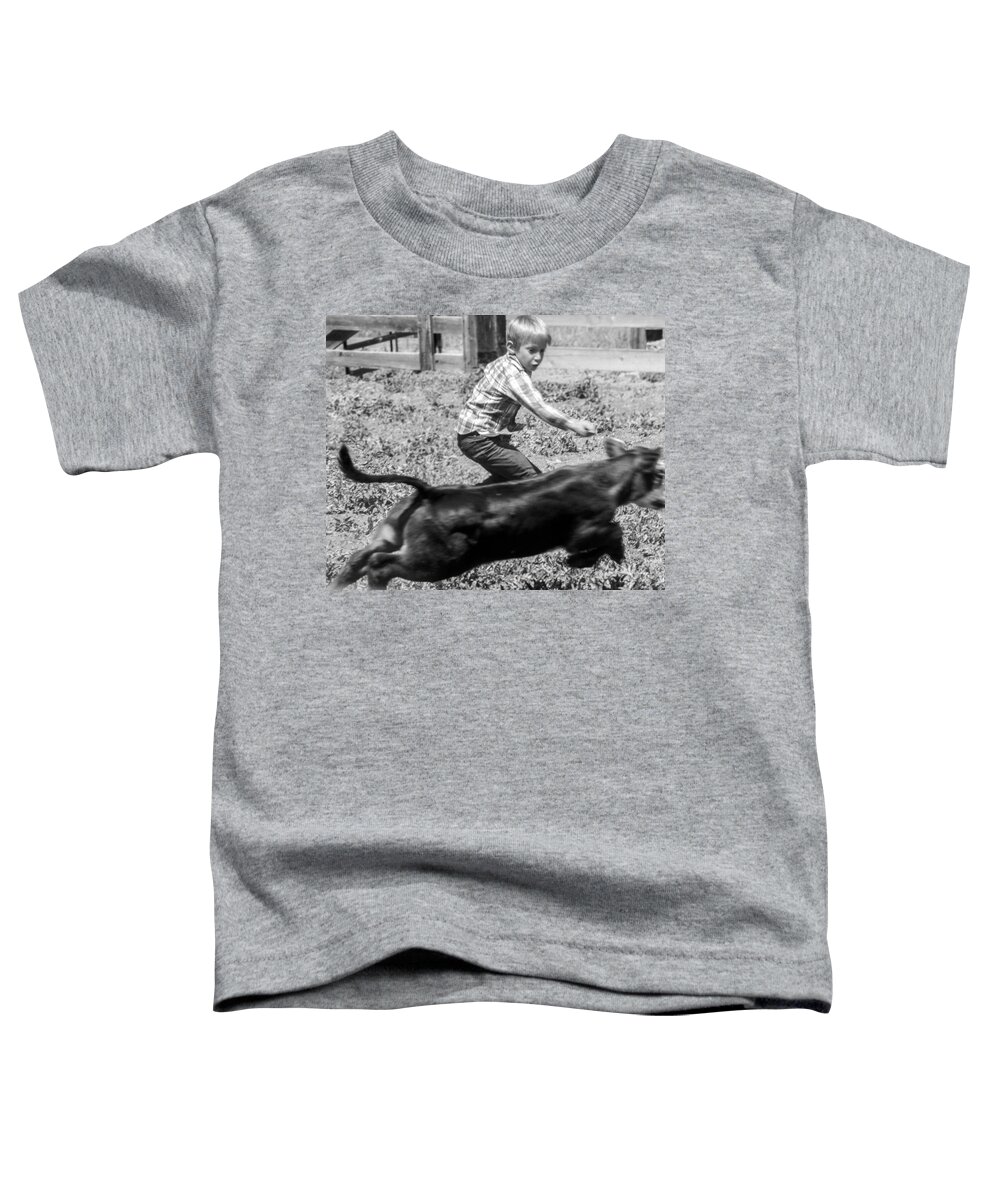 Cowboy Culture Toddler T-Shirt featuring the photograph Both Young by Susan Crowell