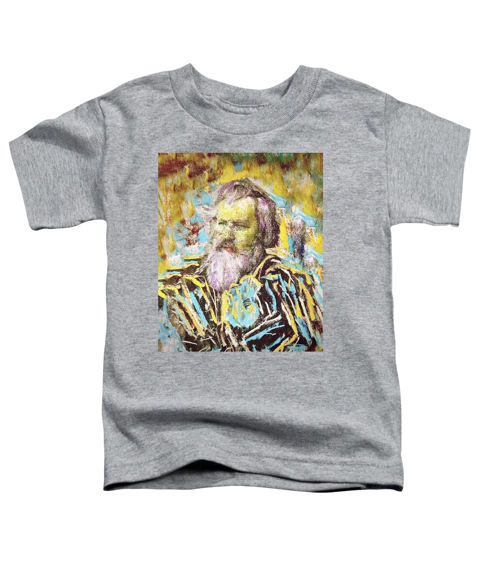 Brahms Toddler T-Shirt featuring the drawing Brahmsabilly Study by Bencasso Barnesquiat