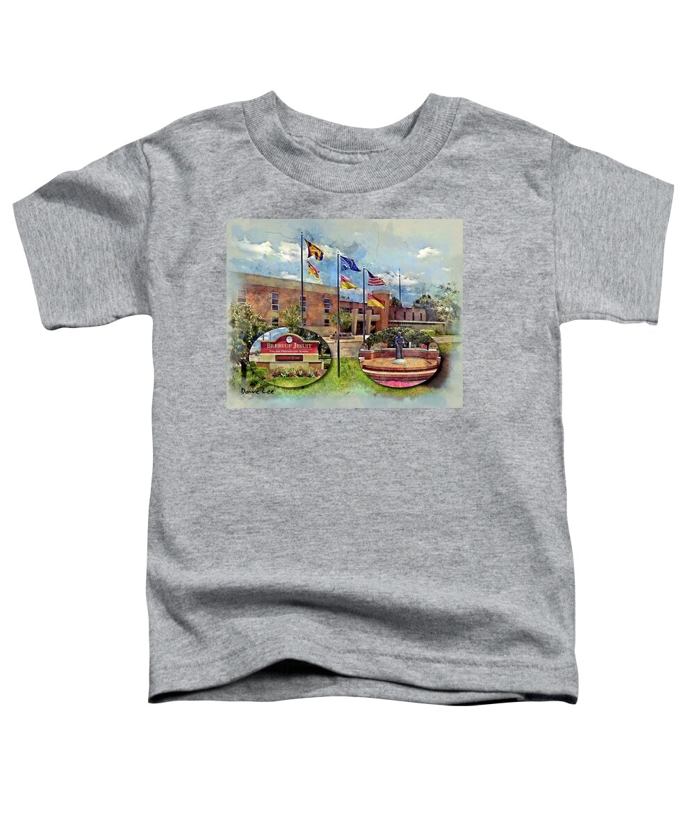 Brebeuf Jesuit Preparatory School Toddler T-Shirt featuring the mixed media Brebeuf Jesuit Preparatory School - Indianapolis by Dave Lee