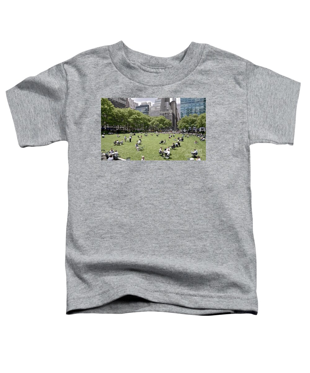 New York City; New York; Nyc; Manhattan; Bryant Park Toddler T-Shirt featuring the photograph Bryant Park in New York City by David Oppenheimer