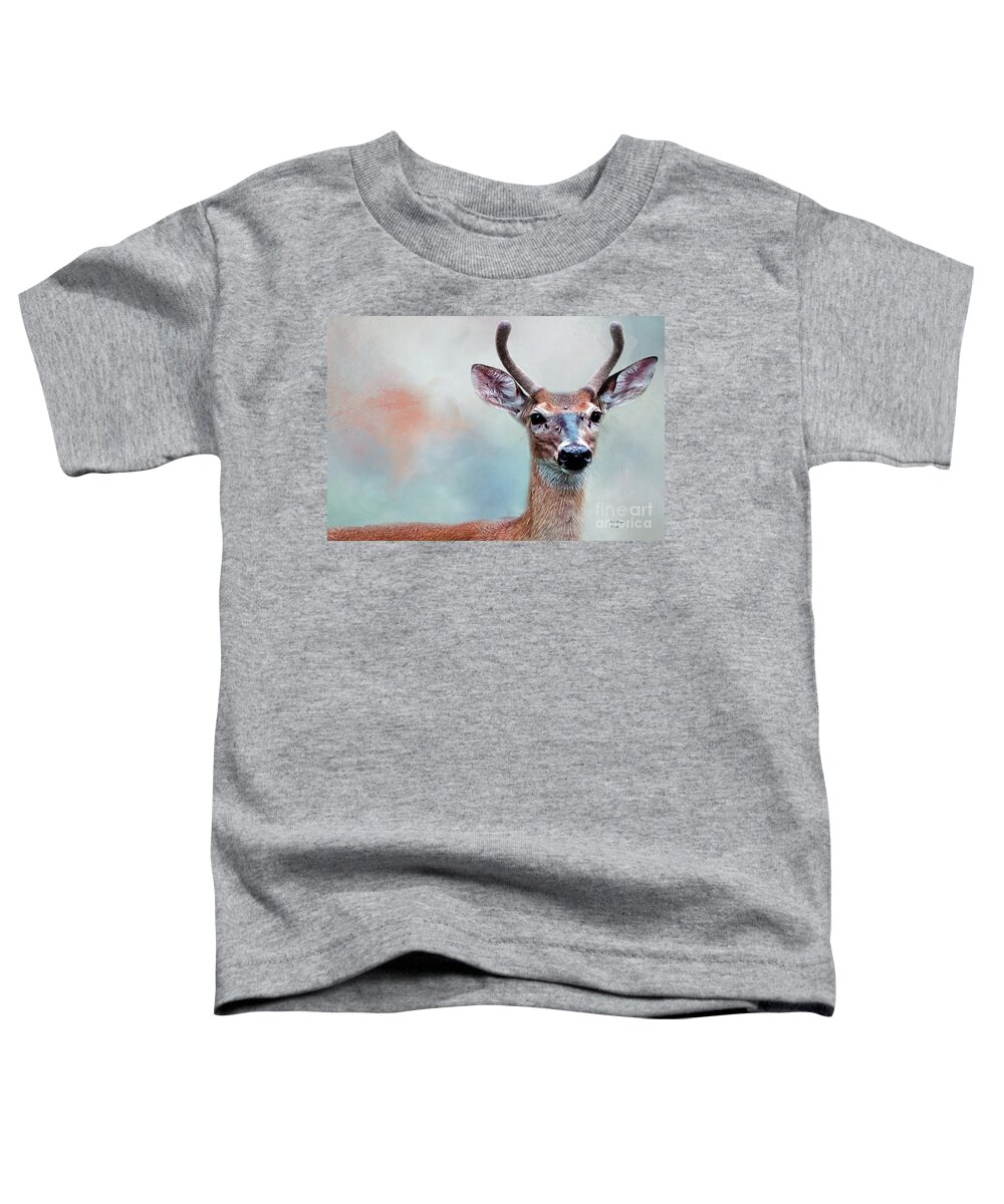 Deer Toddler T-Shirt featuring the photograph Buck Deer Portrait by DB Hayes