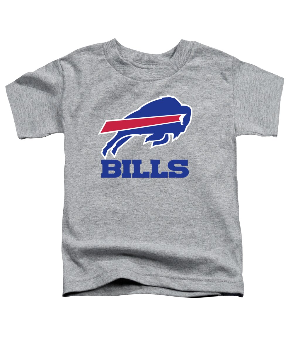 Buffalo Bills Toddler T-Shirt featuring the mixed media Buffalo Bills Translucent Steel by Movie Poster Prints