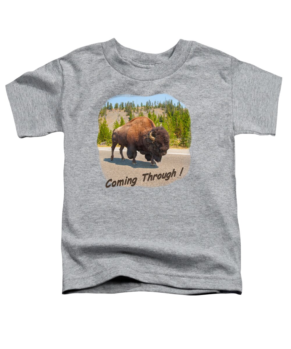American Bison Toddler T-Shirt featuring the photograph Buffalo by John M Bailey