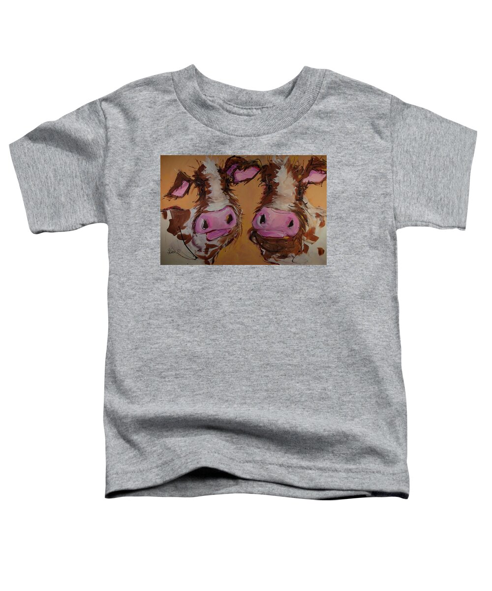 Cow Toddler T-Shirt featuring the photograph Buttercup and Bella by Terri Einer