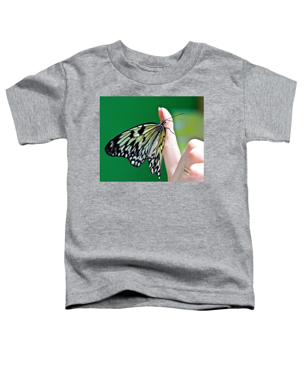 Butterfly Toddler T-Shirt featuring the photograph Butterfly Rice paper - Rice dragon by Irina Afonskaya