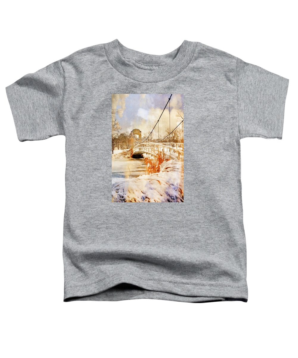 Bridge Toddler T-Shirt featuring the photograph Cable Bridge by Marty Koch