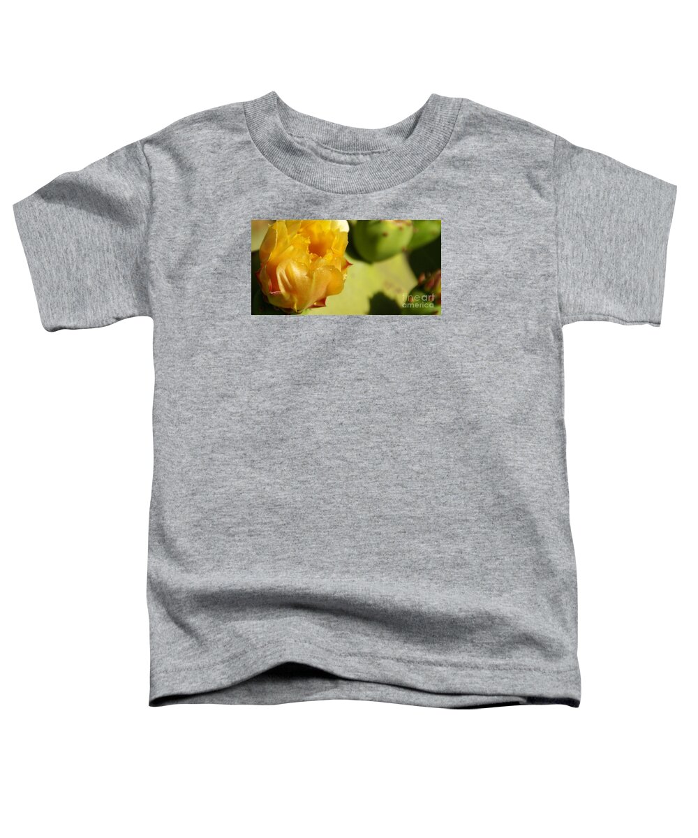 Cactus Toddler T-Shirt featuring the photograph Cactus Flower by Linda Shafer