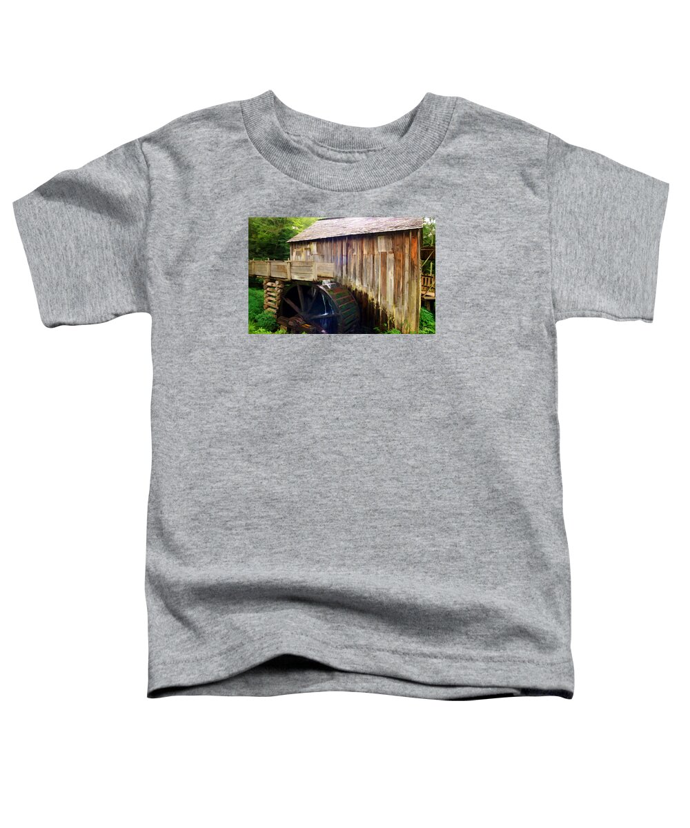 Landscape Toddler T-Shirt featuring the photograph Cade Cove Mill by Sam Davis Johnson