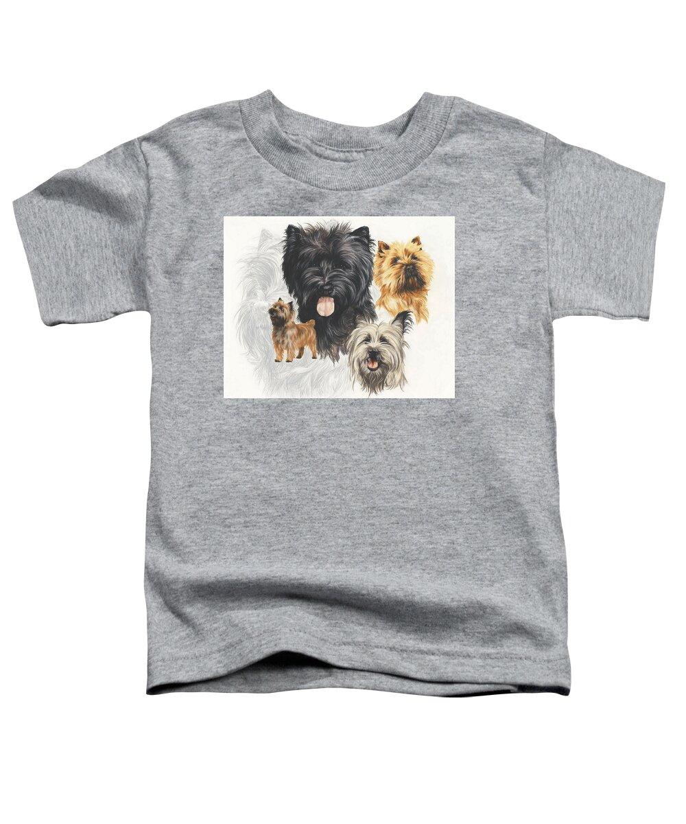 Terrier Toddler T-Shirt featuring the mixed media Cairn Terrier Revamp by Barbara Keith