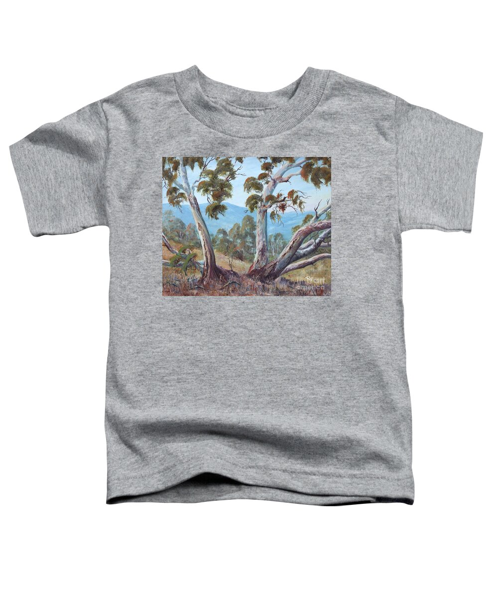 Canberra Hills Toddler T-Shirt featuring the painting Canberra hills by Ryn Shell
