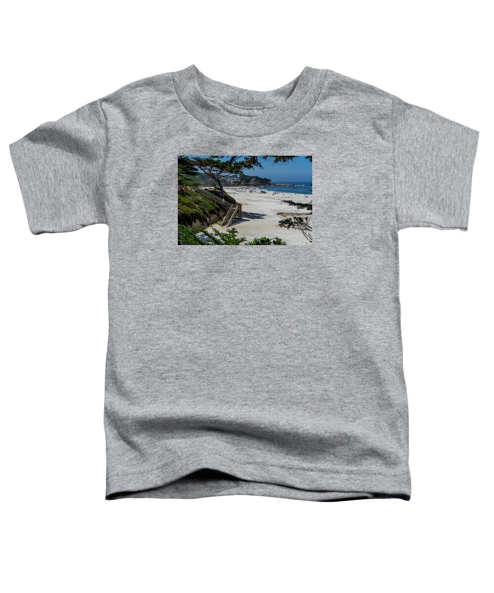 Carmel Toddler T-Shirt featuring the photograph Carmel Beach Stairs by Derek Dean