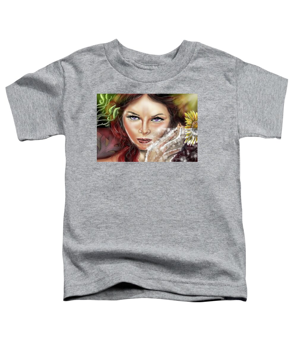  Toddler T-Shirt featuring the painting Carpe Diem Deasons change by Rob Hartman