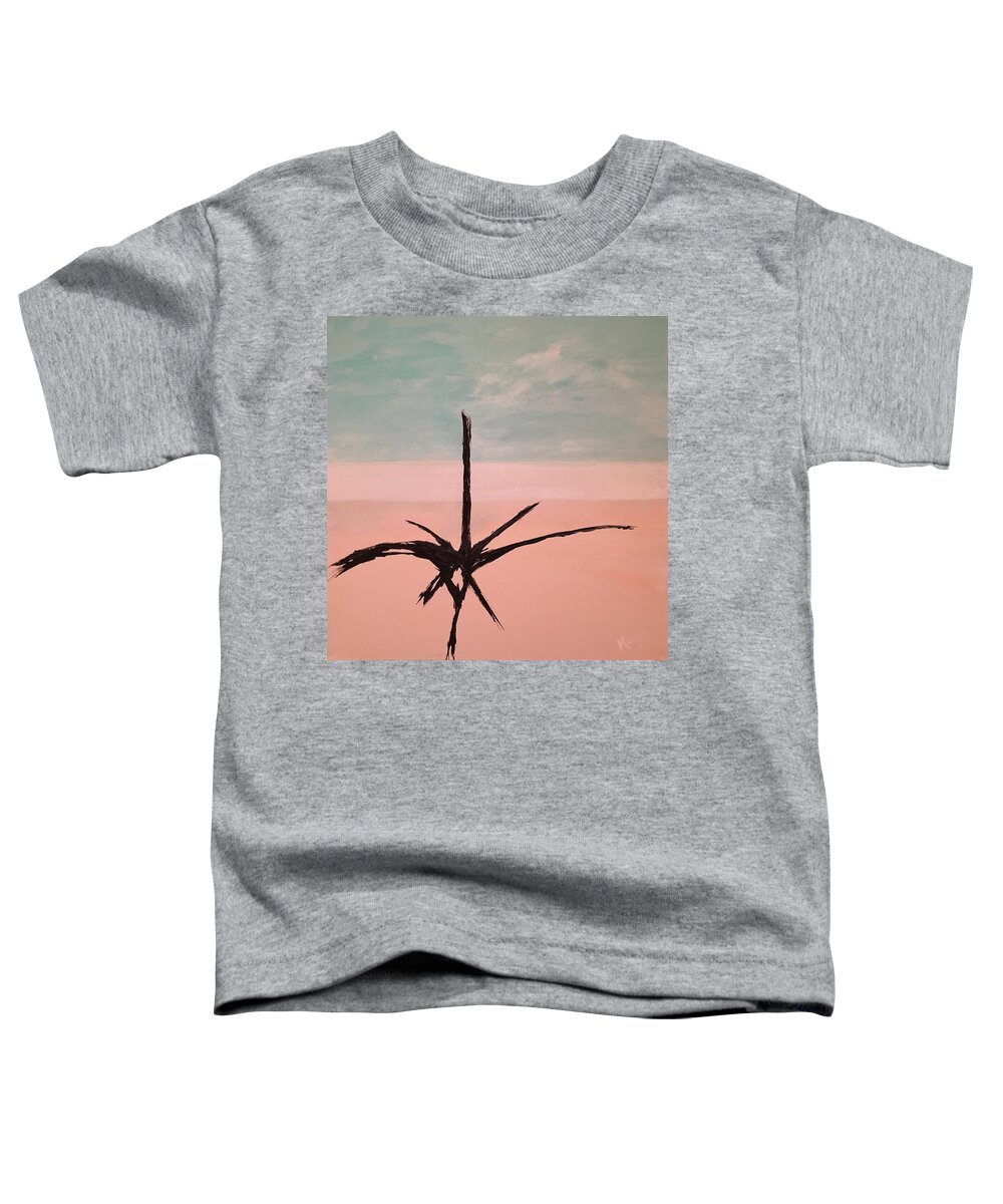 Abstract Toddler T-Shirt featuring the painting Castaway by Deb Mayer