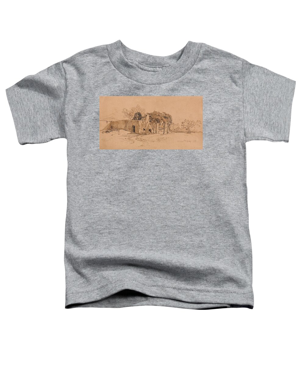 English Art Toddler T-Shirt featuring the drawing Catania by Edward Lear