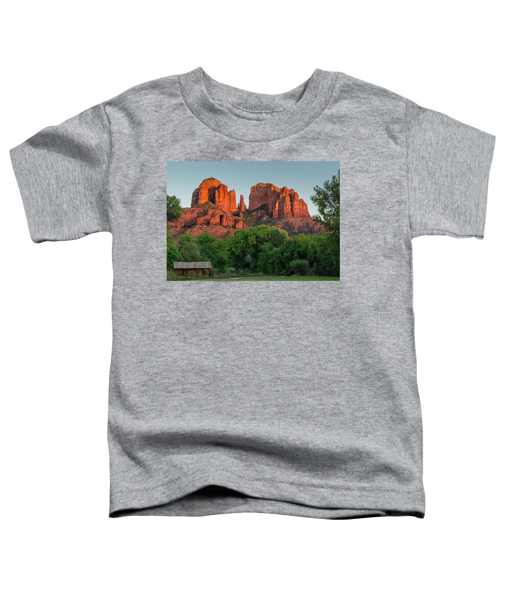 Arizona Toddler T-Shirt featuring the photograph Cathedral Rock by John Roach