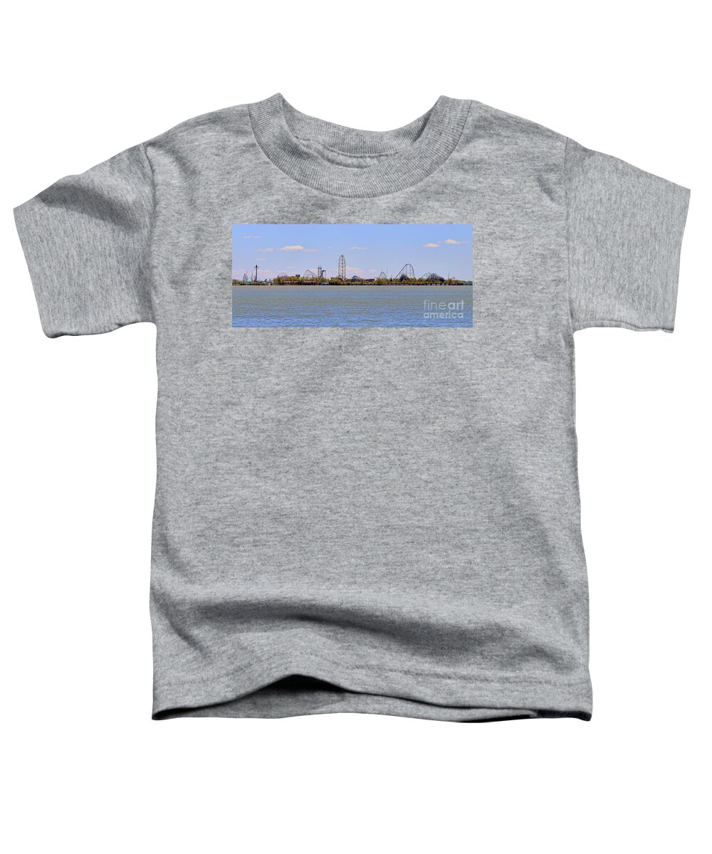 Cedar Point Toddler T-Shirt featuring the photograph Cedar Point Panorama1aaa by Jack Schultz