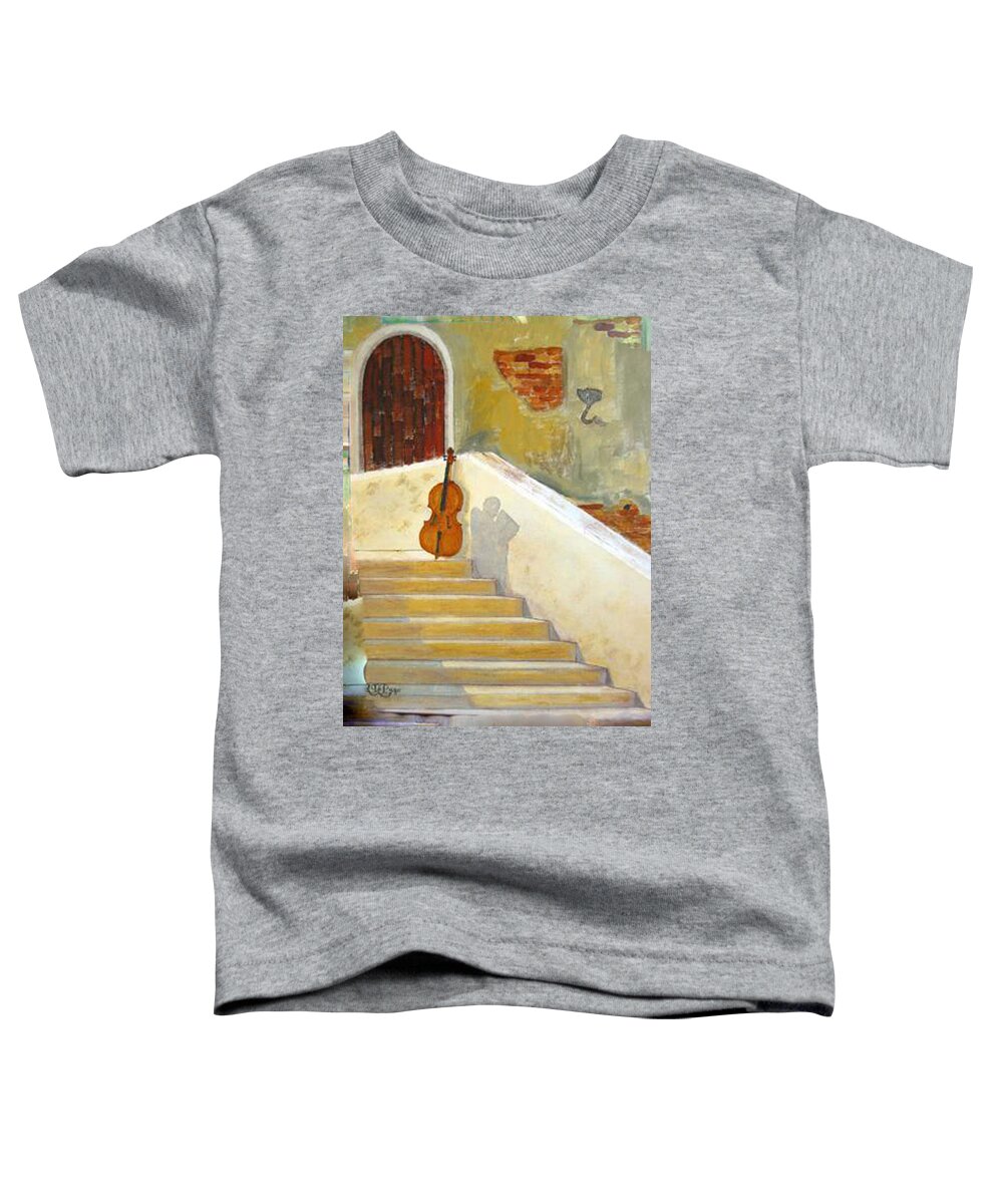 Cello Toddler T-Shirt featuring the painting Cello No 3 by Richard Le Page