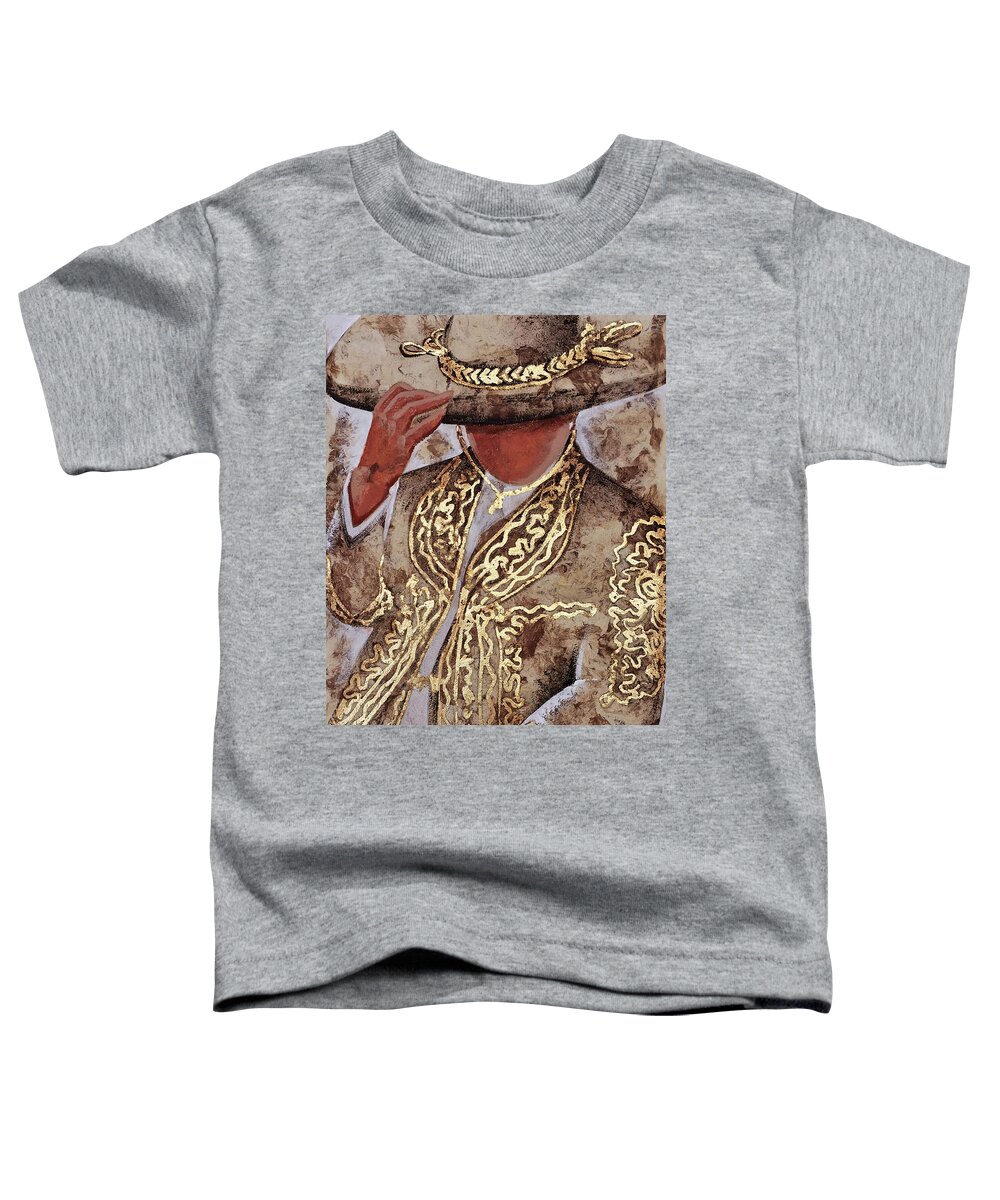 Charros Toddler T-Shirt featuring the painting C H A R R O . G I R L by J U A N - O A X A C A