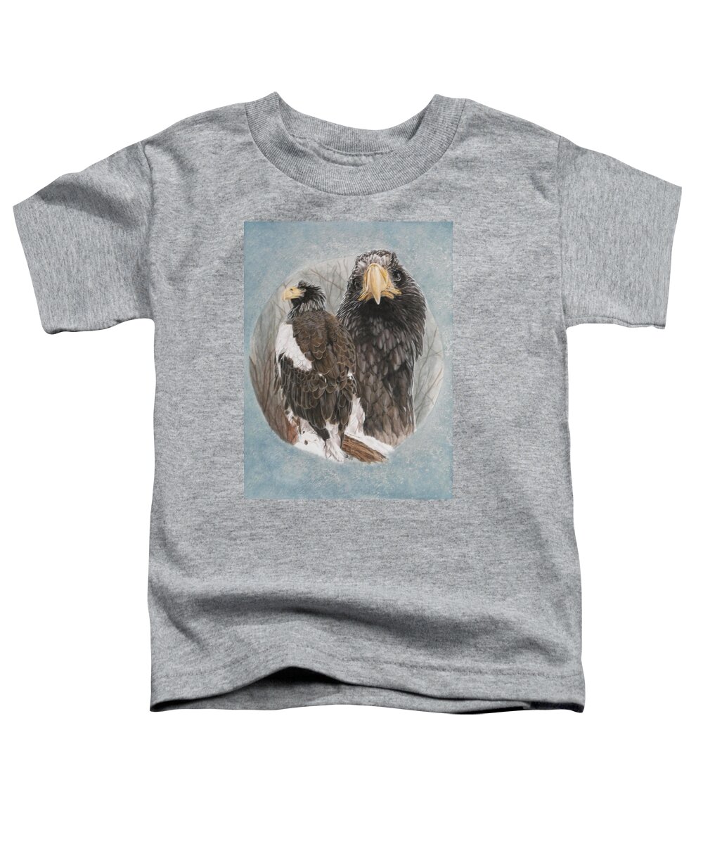 Raptor Toddler T-Shirt featuring the mixed media Chasseur by Barbara Keith