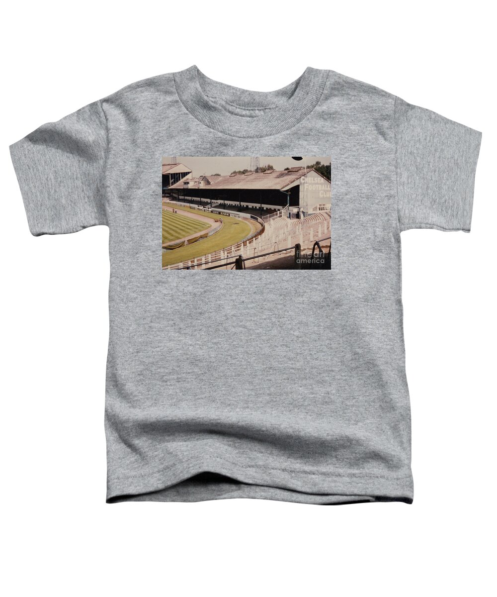 Chelsea Toddler T-Shirt featuring the photograph Chelsea - Stamford Bridge - East Stand 5 - August 1969 by Legendary Football Grounds