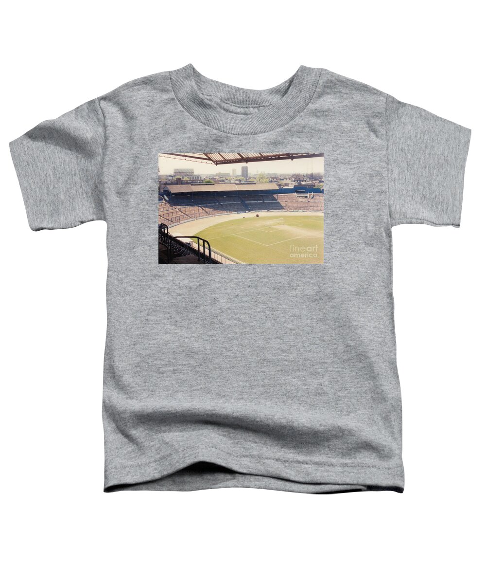 Chelsea Toddler T-Shirt featuring the photograph Chelsea - Stamford Bridge - South Terrace - Shed End - April 1986 by Legendary Football Grounds