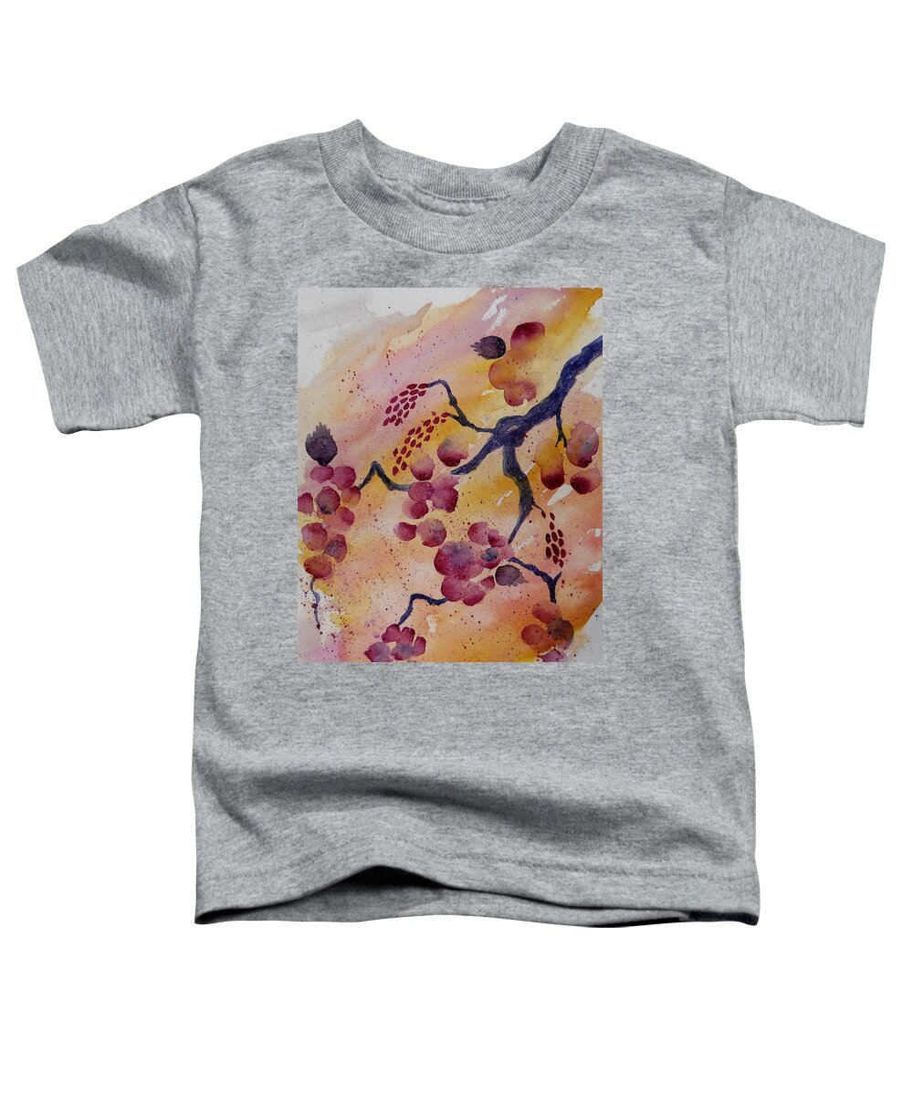 Cherry Blossoms Toddler T-Shirt featuring the painting Cherry Blossoms by Carol Crisafi