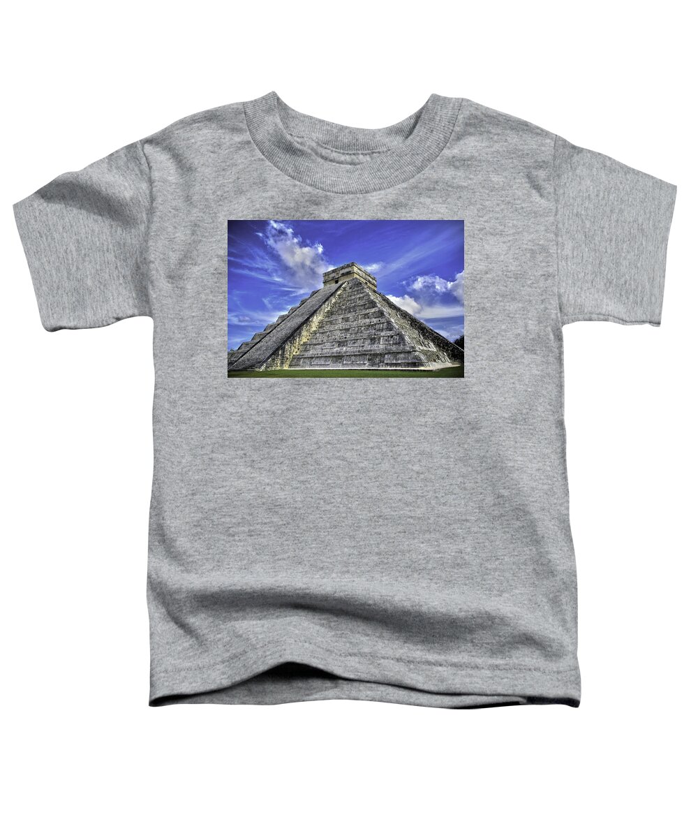 Chichen Itza Pyramid Toddler T-Shirt featuring the photograph Chichen Itza, El Castillo Pyramid by Jason Moynihan
