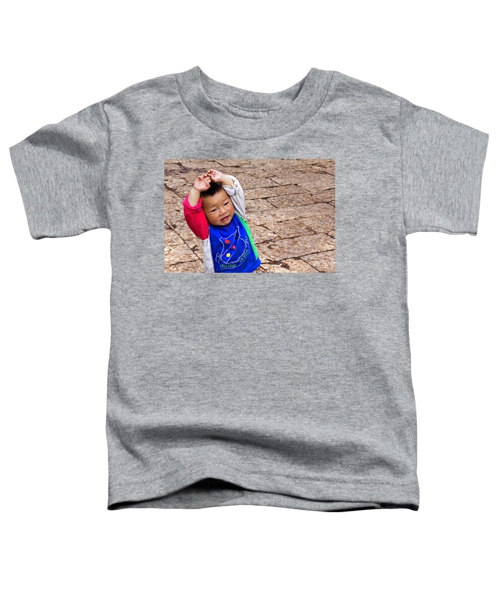 China Toddler T-Shirt featuring the photograph Chinese Boy Joy by Marla Craven