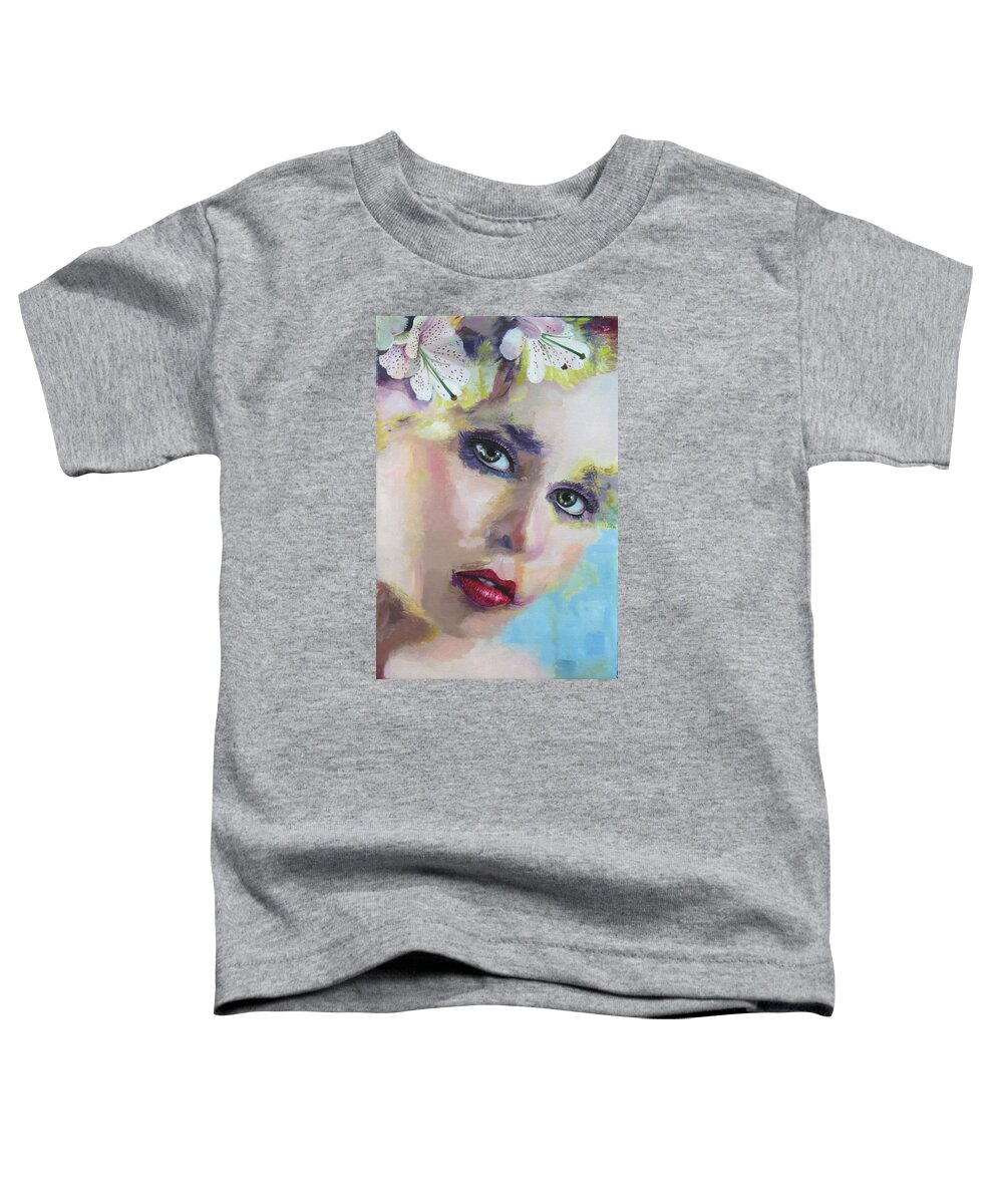 Portrait Toddler T-Shirt featuring the painting Chris by Richard Barone