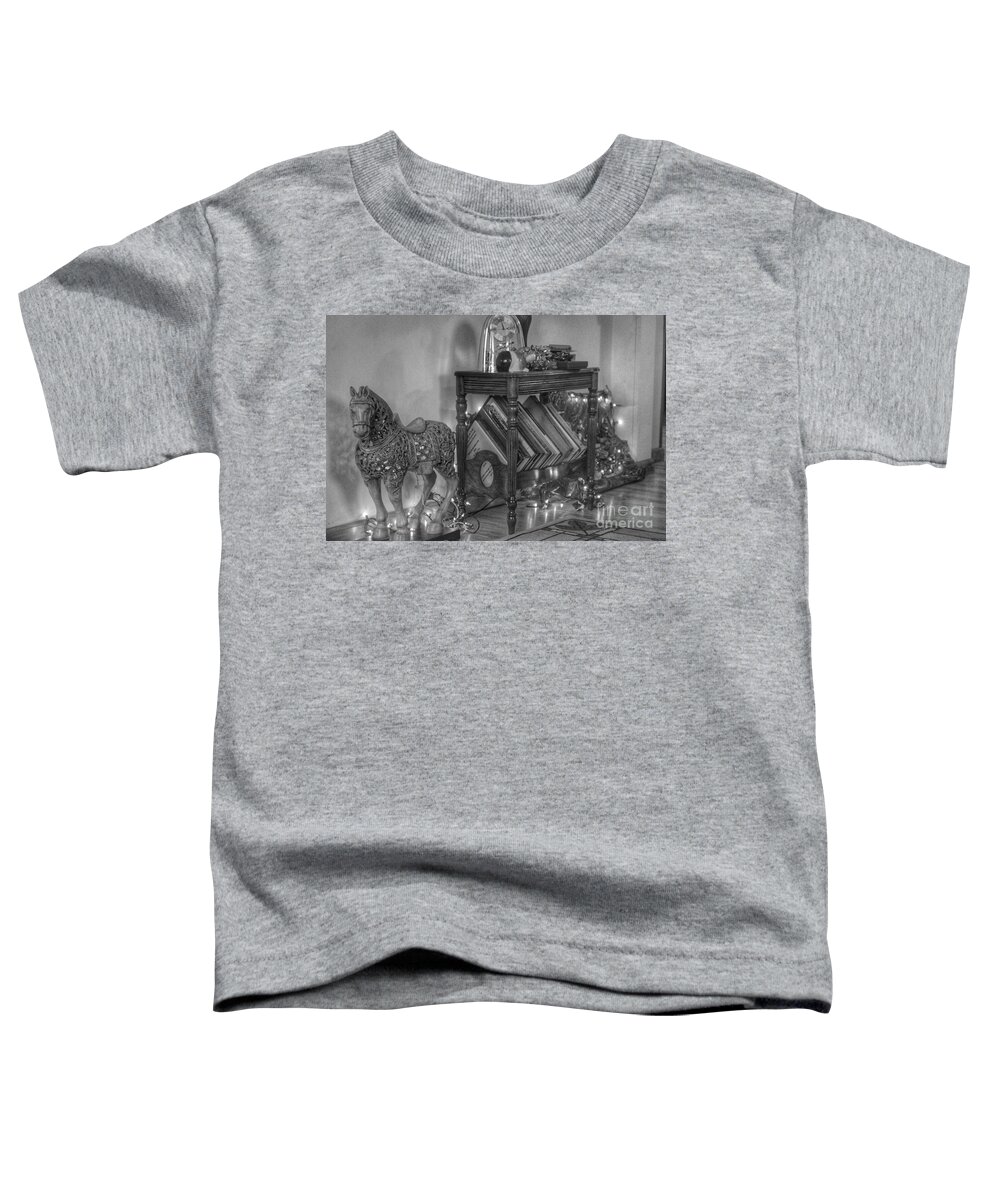 Hdr Toddler T-Shirt featuring the photograph Christmas Horse by Christopher Lotito