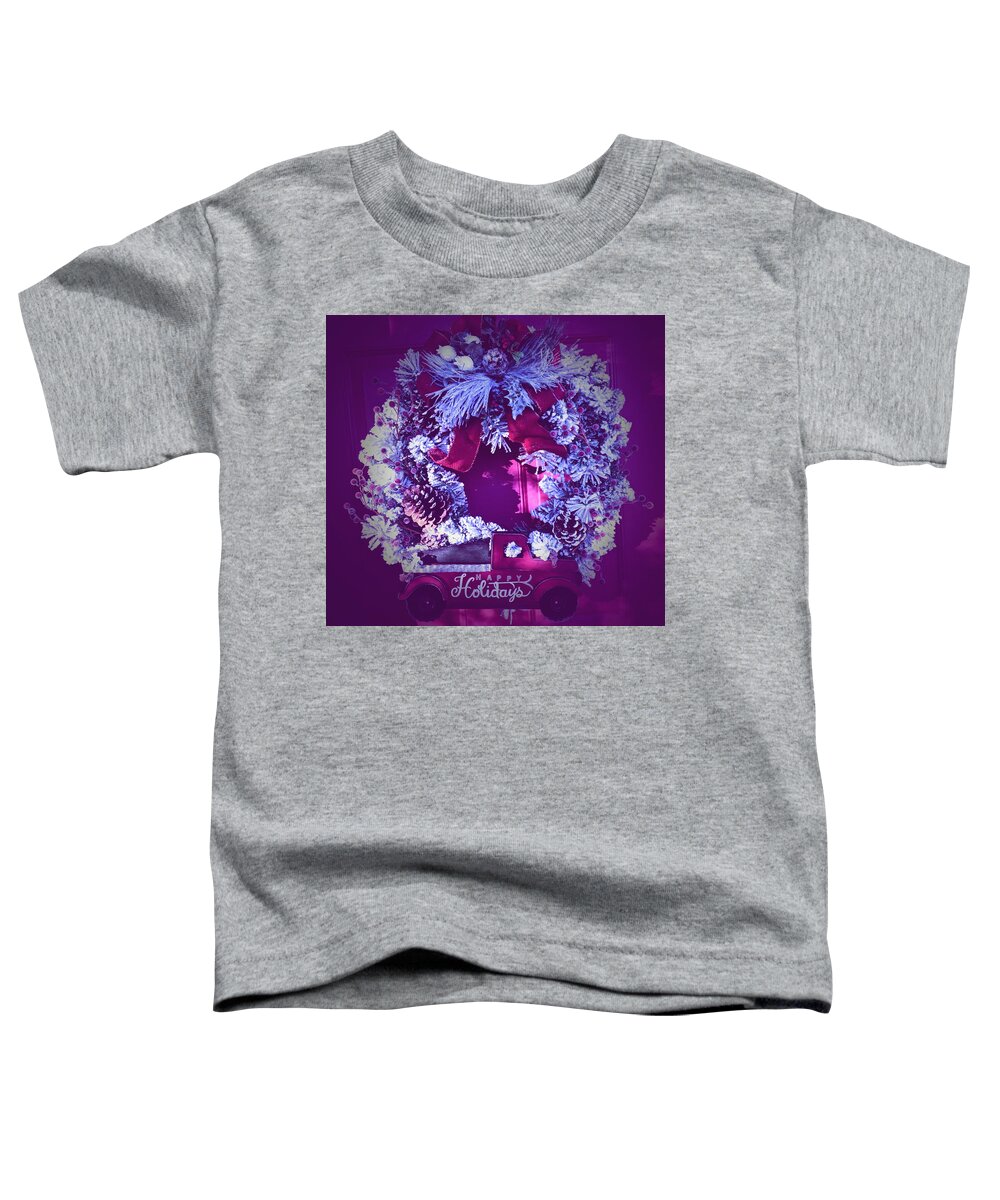 Purple Toddler T-Shirt featuring the photograph Christmas Wreath by Paul Kercher