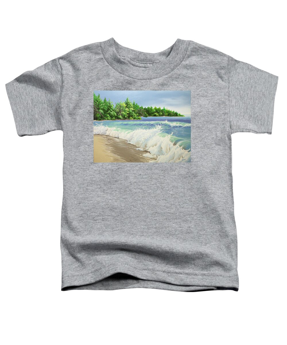 Acrylic Painting Toddler T-Shirt featuring the painting Churning Sand by William Love