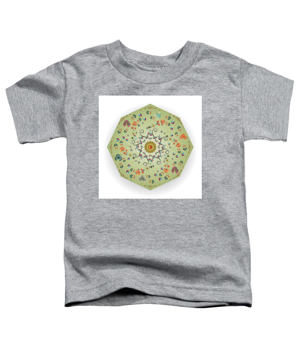 Mandala Toddler T-Shirt featuring the digital art Circulosity No 3279 by Alan Bennington