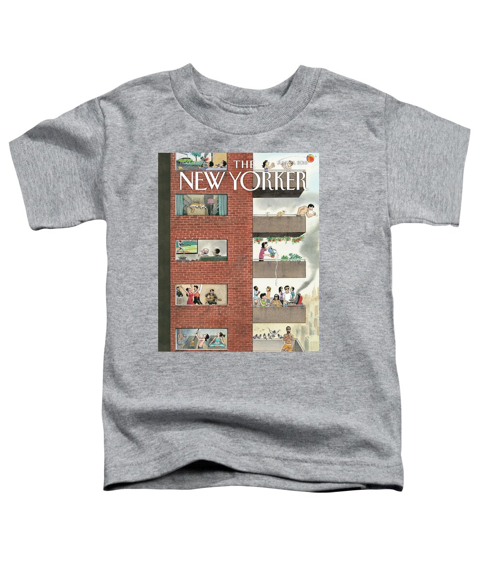 City Living Toddler T-Shirt featuring the painting City Living by Harry Bliss