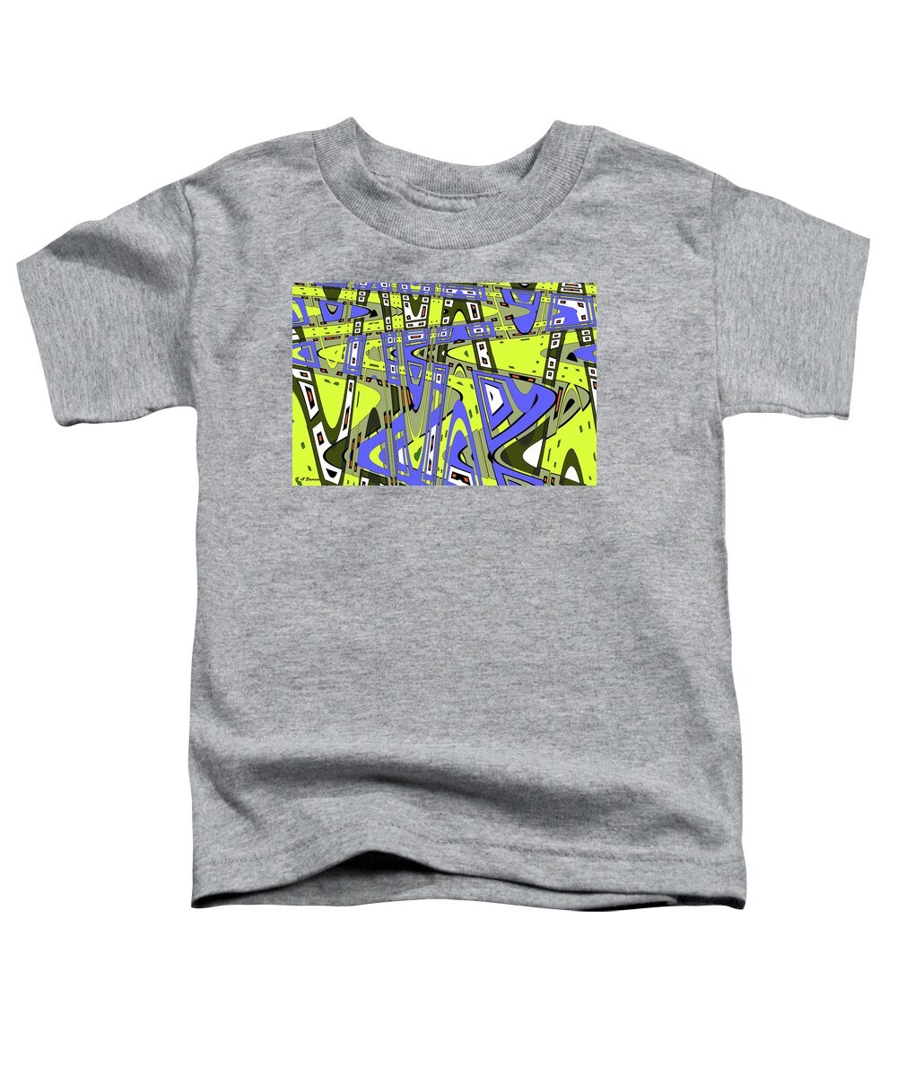 City Streets Abstract Toddler T-Shirt featuring the digital art City Streets Abstract by Tom Janca