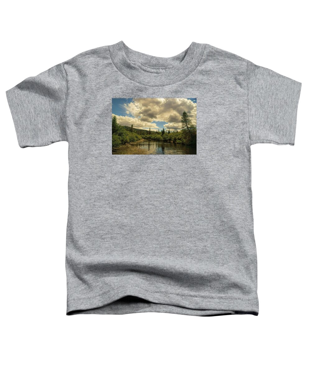 Clouds Toddler T-Shirt featuring the photograph Clouds Over The River by Jean Macaluso