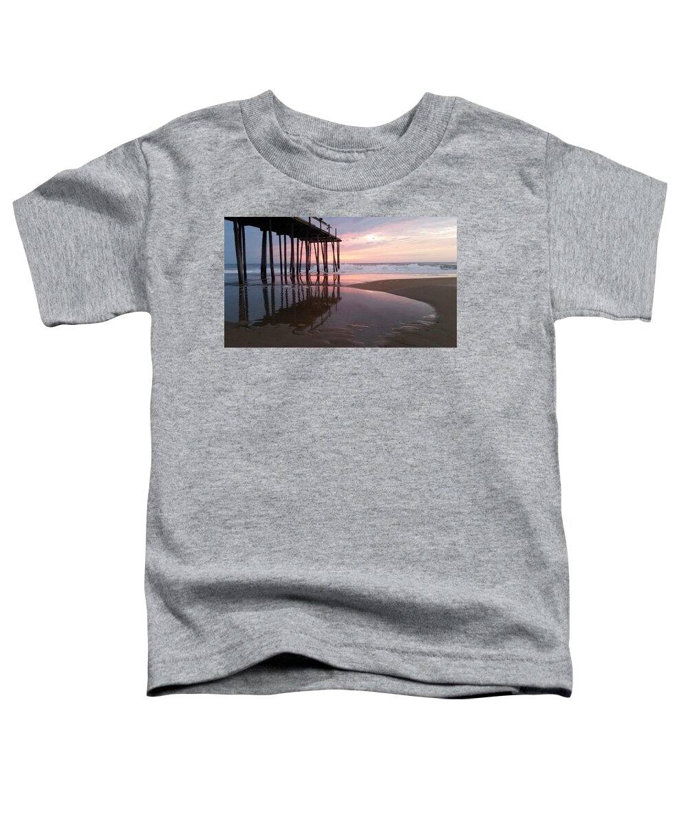 Sunrise Toddler T-Shirt featuring the photograph Cloudy Morning Reflections by Robert Banach