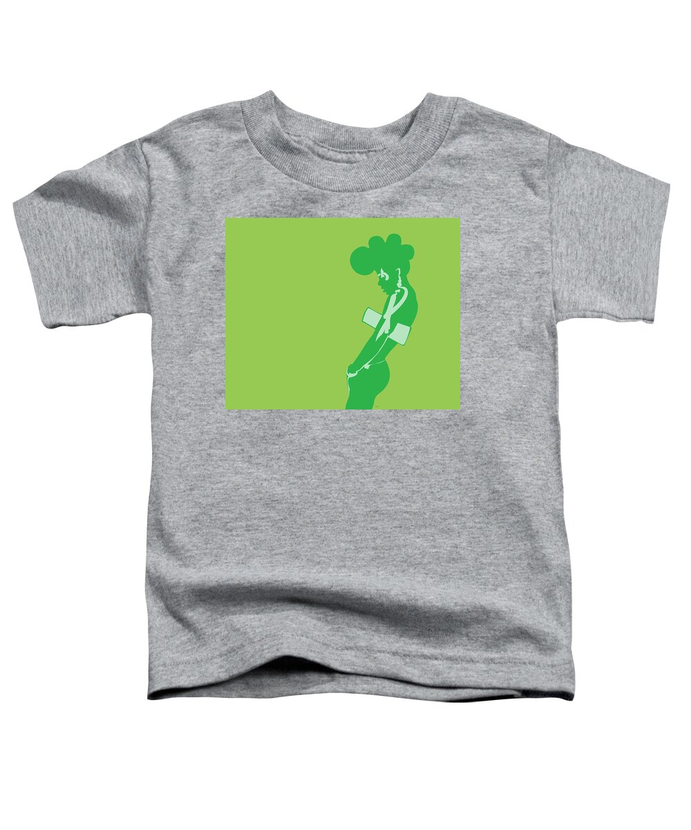 Green Toddler T-Shirt featuring the digital art Clutch by Scheme Of Things Graphics