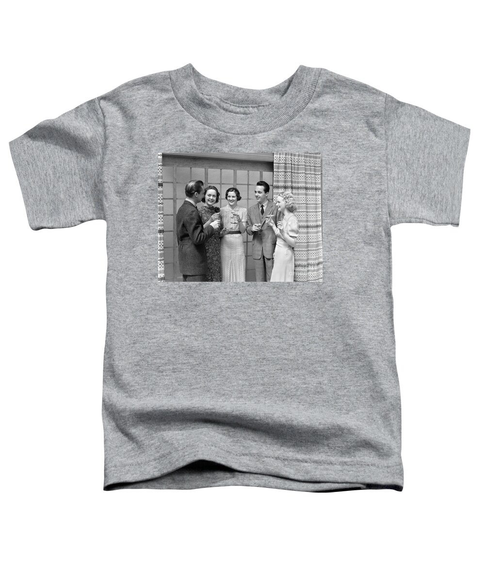 1930s Toddler T-Shirt featuring the photograph Cocktail Party, C. 1930s by H. Armstrong Roberts/ClassicStock
