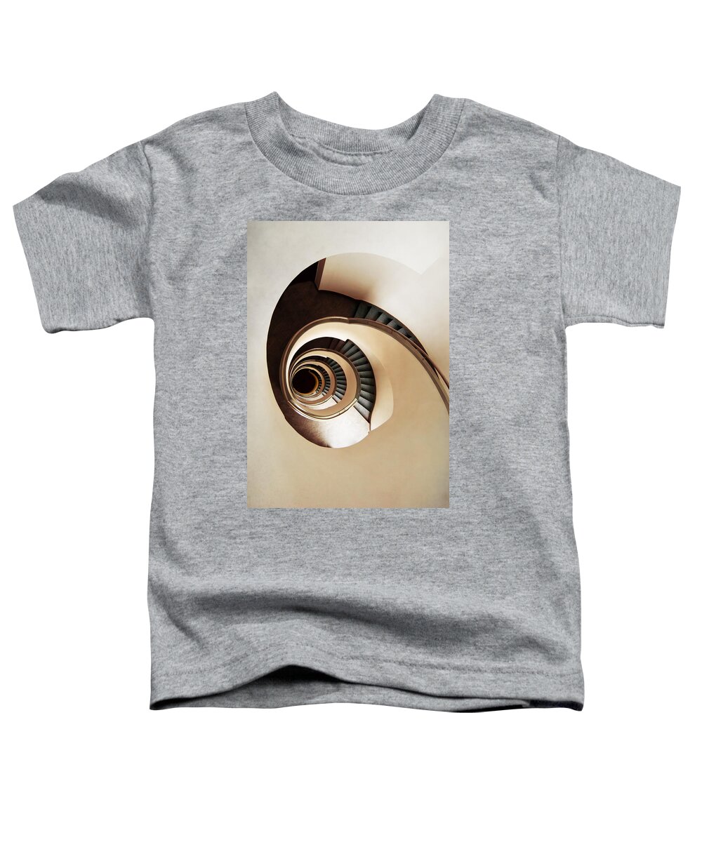 Architecture Toddler T-Shirt featuring the photograph Coffee and milk spiral staircase by Jaroslaw Blaminsky