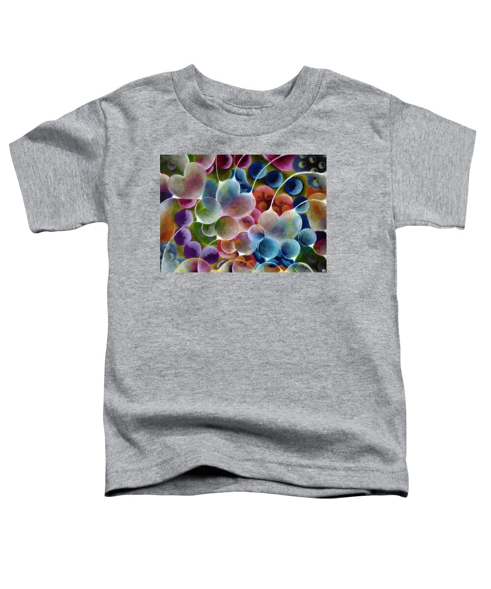 Abraham Hicks Art Illustration Art Toddler T-Shirt featuring the pastel Color My Heart Again and Again Pattern Art by Laurie's Intuitive
