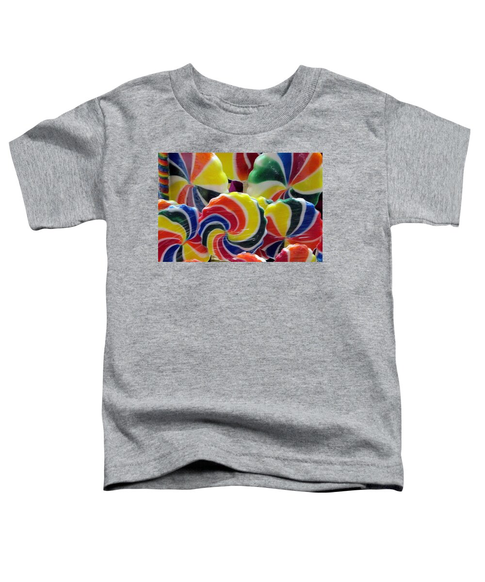 Sucker Toddler T-Shirt featuring the photograph Colorful Pops Photograph by Kimberly Walker