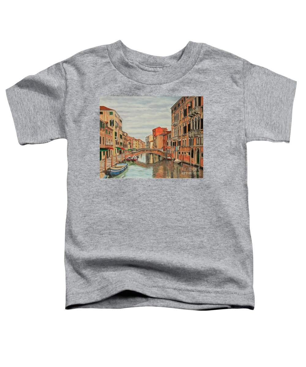 Venice Painting Toddler T-Shirt featuring the painting Colorful Venice by Charlotte Blanchard