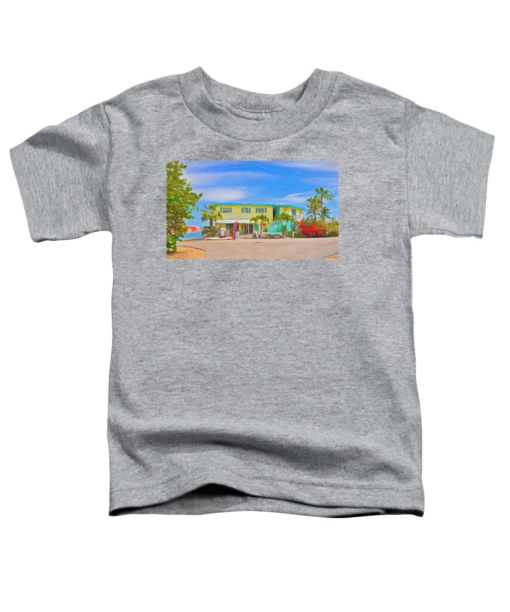 Conchkey Toddler T-Shirt featuring the photograph Conch Key Grocery Store 3 by Ginger Wakem