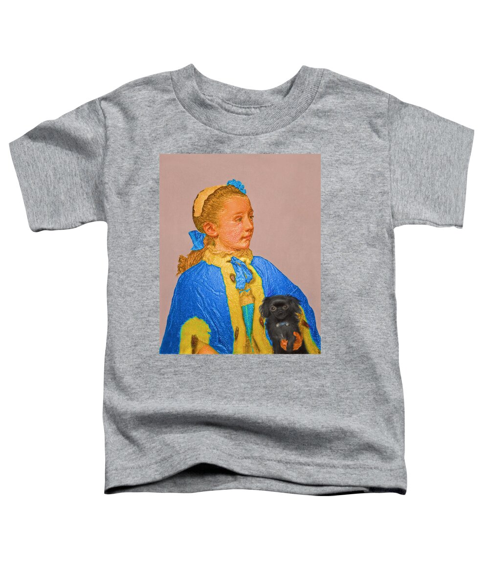 Abstract In The Living Room Toddler T-Shirt featuring the digital art Contemporary 4 Liotard by David Bridburg