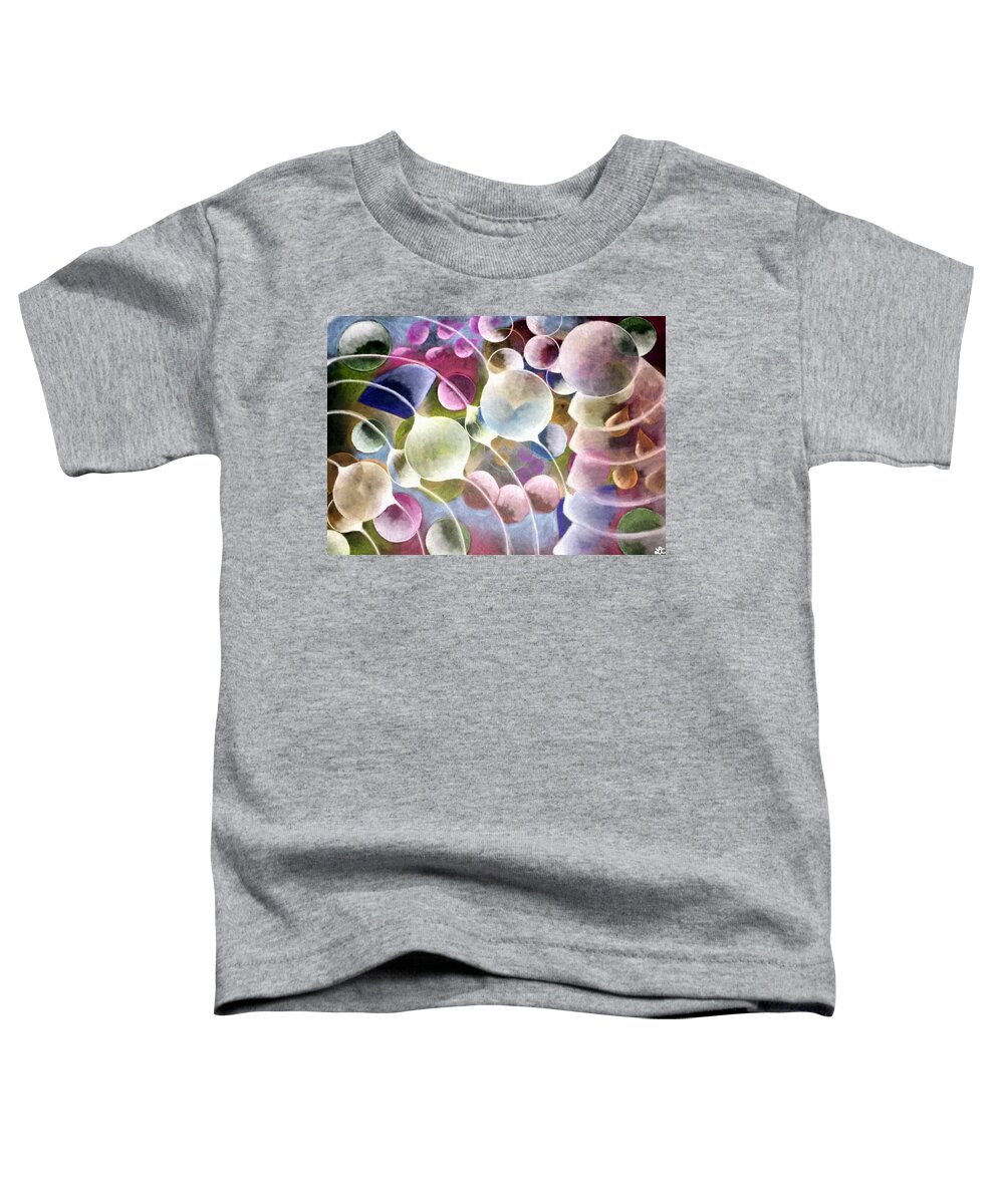 Cosmic Toddler T-Shirt featuring the pastel Cosmic Genomes II by Laurie's Intuitive