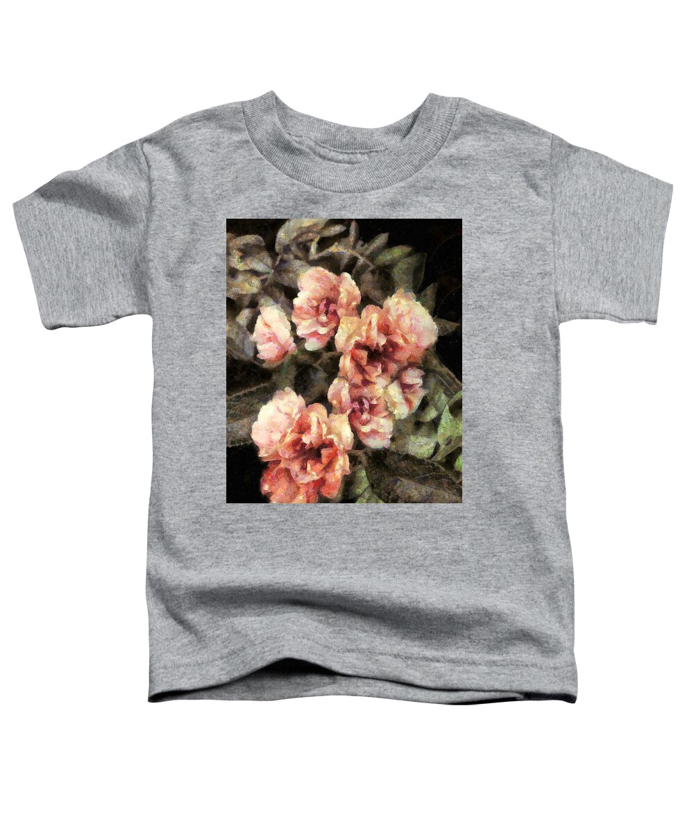 Roses Toddler T-Shirt featuring the painting Cotton Candy Cluster by RC DeWinter