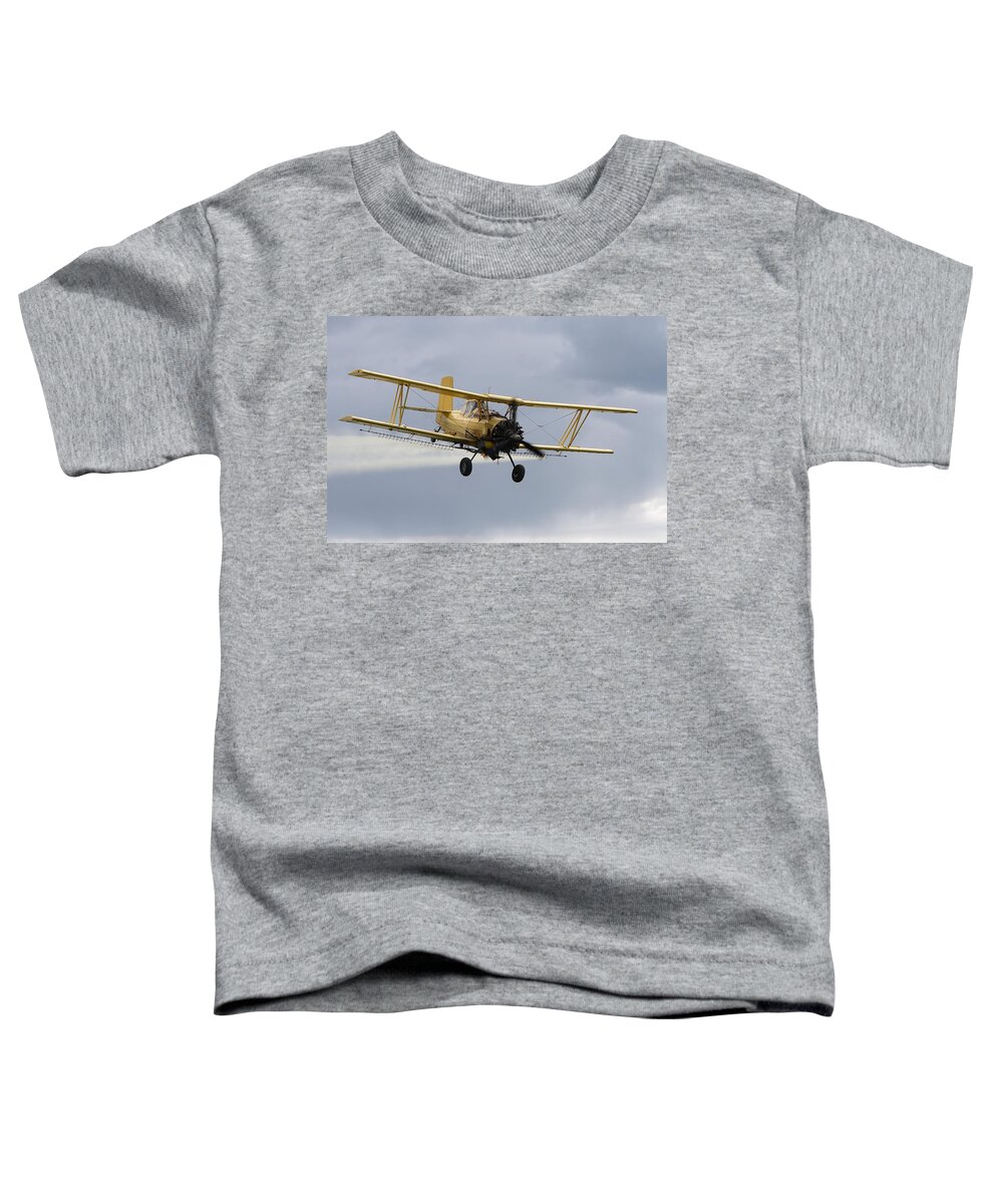 Aerodynamics Toddler T-Shirt featuring the photograph Crop Duster by David Andersen