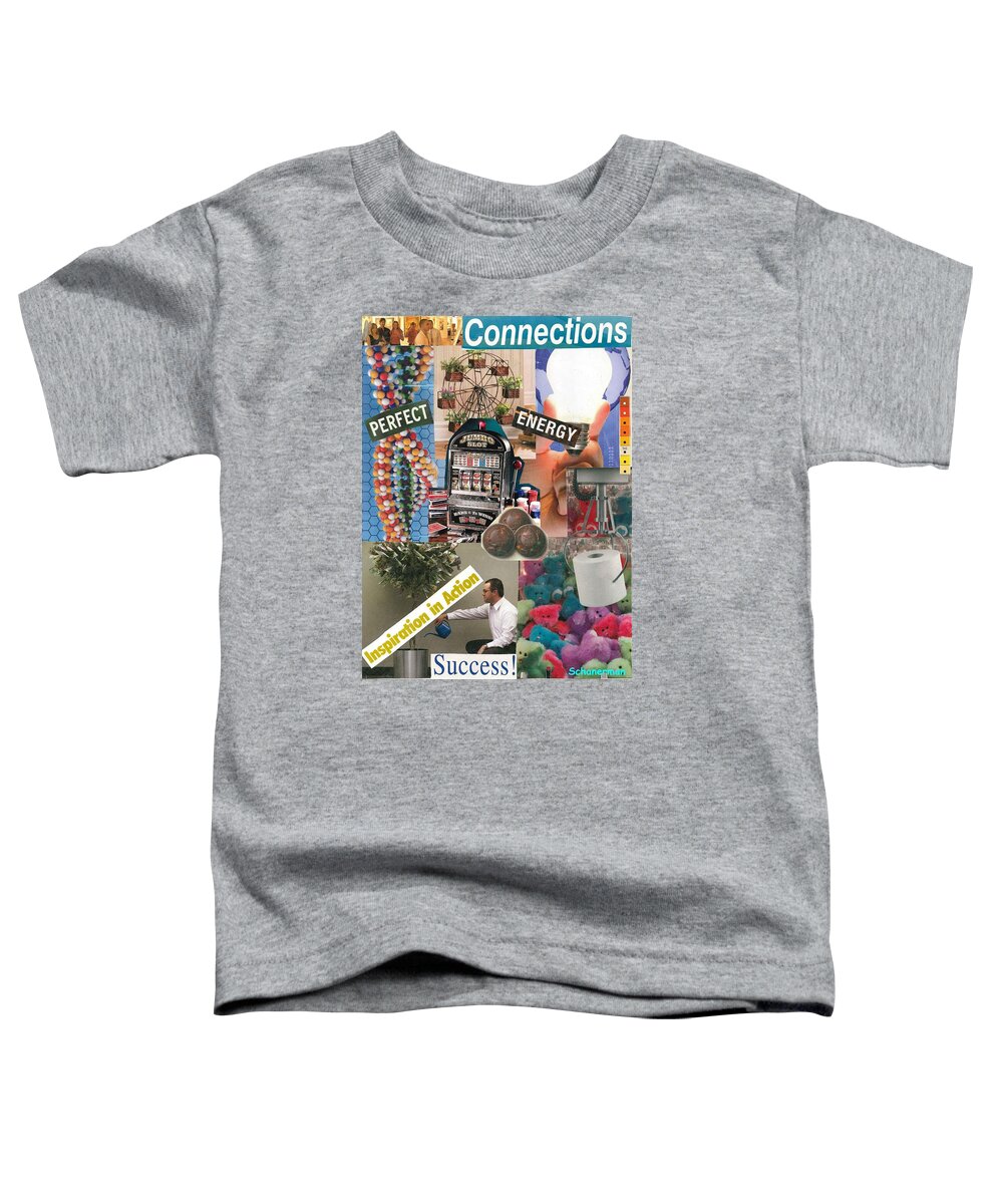 Collage Art Toddler T-Shirt featuring the mixed media Curious Connections by Susan Schanerman